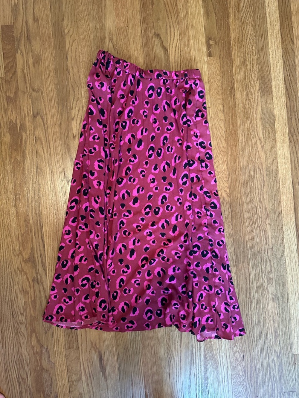 Halogen Fuchsia Leopard Print Midi Skirt